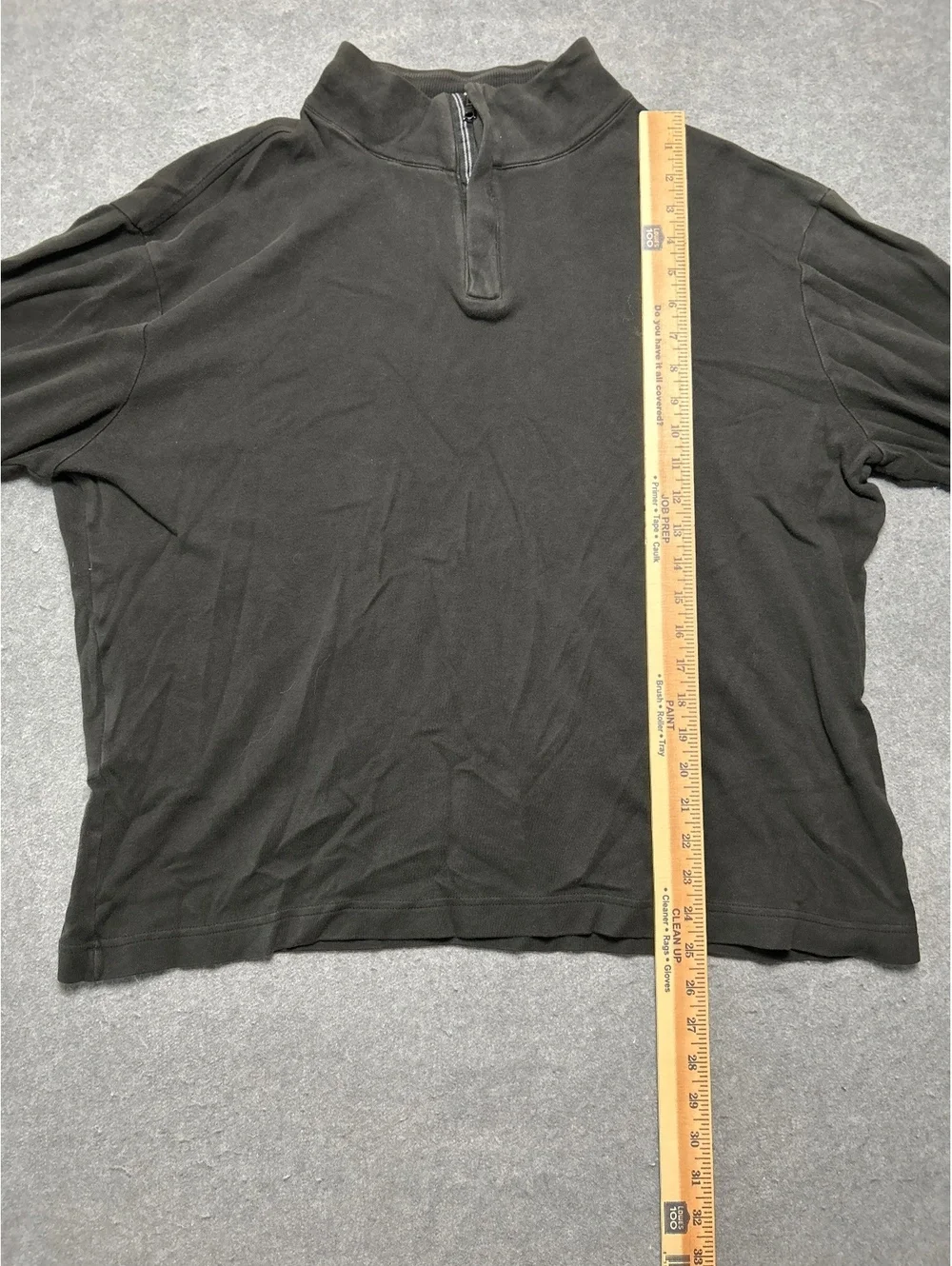 Banana Republic Men's Black Cotton Quarter-Zip Pullover XL